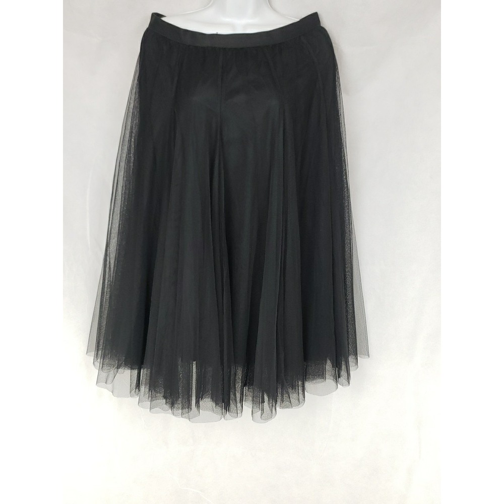 Papillon women’s vintage midi Chiffon Mesh full skirt XL Black 100% Polyester